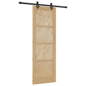 vidaXL Klizna vrata ORKDAL 73,5 x 211 cm Masivna borovina Prirodna