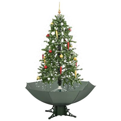 vidaXL Božićno drvce koje sniježi sa stalkom zeleno 170 cm