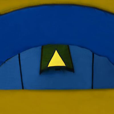 vidaXL Šator za kampiranje za 4 osobe modro-žuti