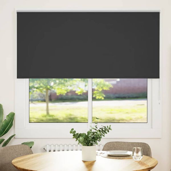 vidaXL Rolo zavjesa Blackout Black 165x130 cm &Scaron;irina tkanine 161,6 cm