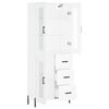 vidaXL Visoka komoda bijela 69,5x34x180 cm konstruirano drvo