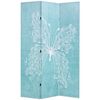 vidaXL Sklopiva sobna pregrada s uzorkom leptira 120 x 170 cm plava