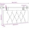 vidaXL Držeće uzglavlje Zidne Krema 90 x 55 x 7 cm Bar&scaron;un