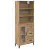 vidaXL Highboard Umjetnički hrast 69,5 x 34 x 180 cm Konstruirano drvo