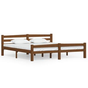 vidaXL Okvir za krevet od masivne borovine boja meda 180 x 200 cm