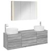 vidaXL Set namje&scaron;taja za kupaonicu 4 pcs Siva Sonoma