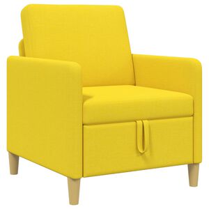 vidaXL Sofa s pohranom Svijetlo žuta 72 x 78 x 87 cm Poliester