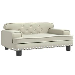 vidaXL Dječja fotelja krem 70 x 45 x 30 cm Umjetna koža