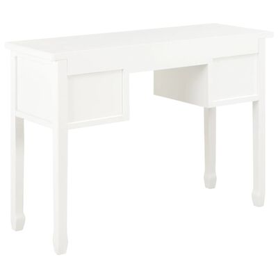 vidaXL Radni stol bijeli 110 x 40 x 80 cm od masivnog drva