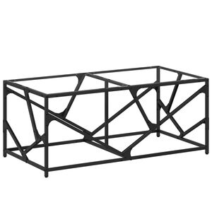 vidaXL Stolić s prozirnom staklenom povr&scaron;inom 98,5x50x41 cm čelik