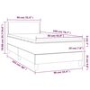 vidaXL Krevet box spring s madracem LED crni 90x200 cm bar&scaron;un