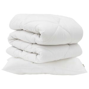 vidaXL Poplun s jastukom 2 pcs Bijelo Mikrovlakna