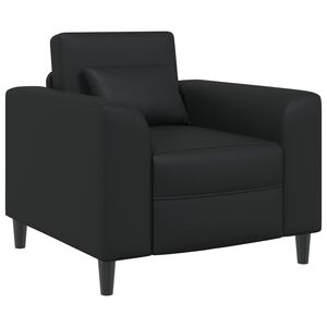 vidaXL Fotelja Crna Umjetna koža