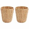 vidaXL Kante za papirni otpad 2 kom. Zumbul 26 x 26 x 29 cm Prirodna