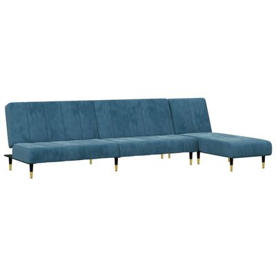 vidaXL 2-dijelni set sofa plavi baršunasti