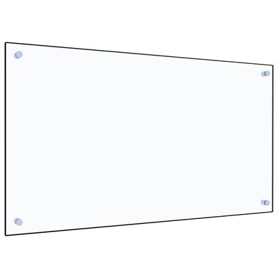 vidaXL Kuhinjska zaštita od prskanja prozirna 90x50 cm kaljeno staklo