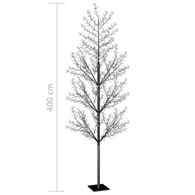 vidaXL Božićno drvce s 1200 LED žarulja hladno bijelo svjetlo 400 cm