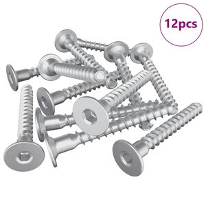 vidaXL Potvrđivački vijci 12 pcs Srebrno &Oslash;5 x 40 mm Metal