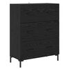 vidaXL Highboard Zidne Crni hrast 69,5 x 34 x 180 cm Konstruirano drvo