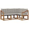 vidaXL Set vanjskih sofa 4 kom. Prirodna i svijetlo siva