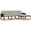 vidaXL Set vanjskih sofa 4 kom. Prirodna i svjetlosiva