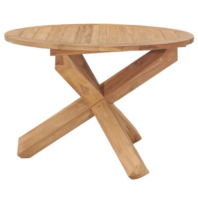 vidaXL Vrtni blagovaonski stol Ø 110 x 75 cm od masivne tikovine