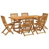 vidaXL 7-dijelni vrtni blagovaonski set 180x90x75 cm bagremovog drva