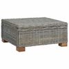 vidaXL Stolić za kavu GENDT Prirodni ratan Kubu siva 67 x 60 x 30 cm
