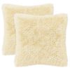 vidaXL Presvlaka za jastuk 2 pcs HEERLEN Krem 40 x 40 cm PV flis