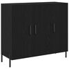 vidaXL Kreveta Crni hrast 90 x 34 x 80 cm Konstruirano drvo