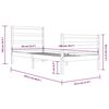 vidaXL Okvir za krevet od masivne borovine 90 x 200 cm