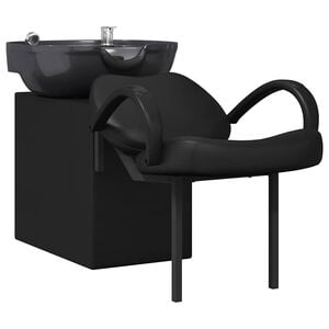 vidaXL Stolica za &scaron;ampon Crna 136 x 60 x 92 cm PVC