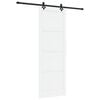 vidaXL Klizna vrata Bijela i crna 83 x 232 cm Masivna borovina