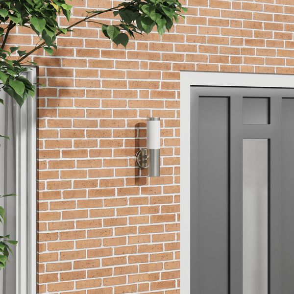 vidaXL Vanjska zidna lampa Srebrno 15 x 7,5 x 33 cm