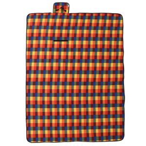 vidaXL Deka za piknik sklopiva vi&scaron;ebojna karirana 200x150cm bar&scaron;unasta