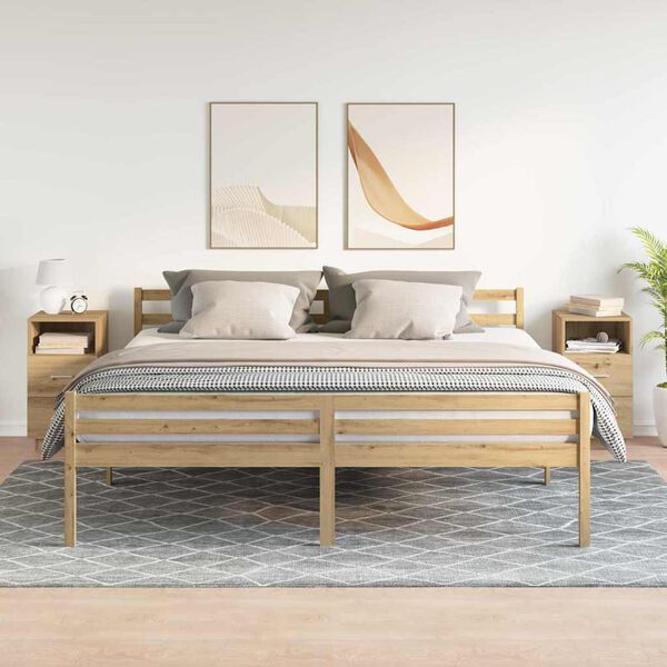 vidaXL Noćni ormarići 2 kom s 2 ladice artisan hrast 36x36x68 cm