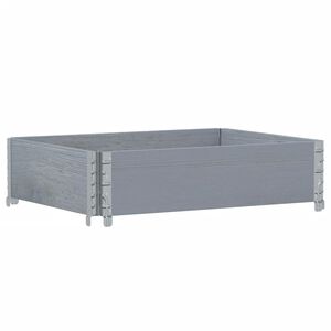 vidaXL Okvir za palete sivi 80 x 60 cm od masivne borovine
