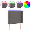 vidaXL LED uzglavlje sivo 103x16x118/128 cm od umjetne kože