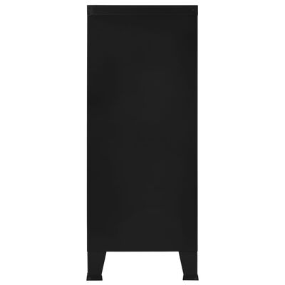 vidaXL Industrijski sanduk za pohranu crni 90 x 40 x 100 cm čelični