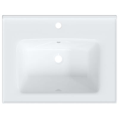vidaXL Kupaonski umivaonik bijeli 61x48x19,5 cm pravokutni keramički
