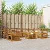 vidaXL Setovi sofa 10 pcs Prirodna Čvrsto drvo akacije