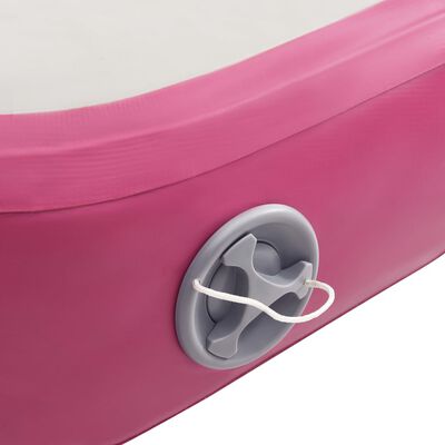 vidaXL Strunjača na napuhavanje s crpkom 300 x 100 x 15 cm PVC roza