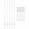 vidaXL Stup za ogradu 5 pcs Srebrno 140 cm Čelik