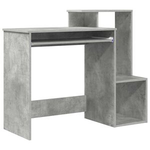 vidaXL Stol Betonski sivi 106 x 41 x 88.5 cm Konstruirano drvo