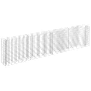 vidaXL Gabionska sadilica od pocinčanog čelika 360 x 30 x 90 cm