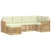 vidaXL Set vanjskih sofa 6 kom. Bijela i krem Poliester