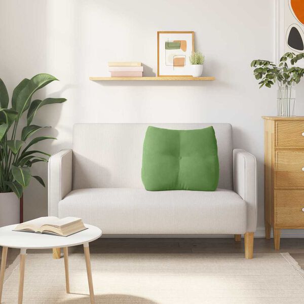 vidaXL Jastuk za leđa Svijetlo zelena 60 x 24 x 50 cm Baršun