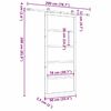 vidaXL Klizna vrata Prirodna 90 x 208 cm Čvrsto borovo drvo
