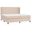 vidaXL Krevet box spring s madracem cappuccino 200x200cm umjetna koža