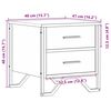 vidaXL Noćni ormarići 2 kom boja hrasta 40x41x40 cm konstruirano drvo